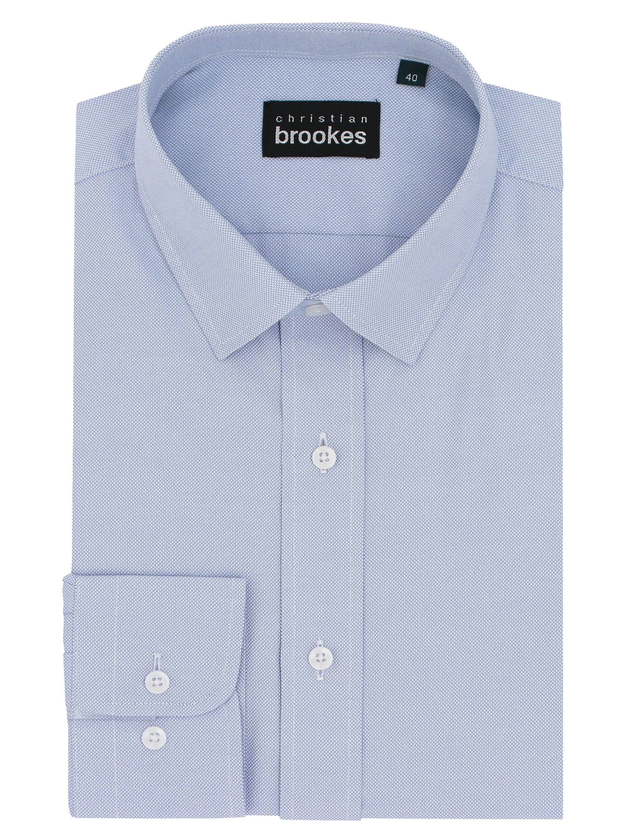 CHRISITAN BROOKES S25CB696LB-14 LIBERTY LS BUSINESS SHIRT - Blue