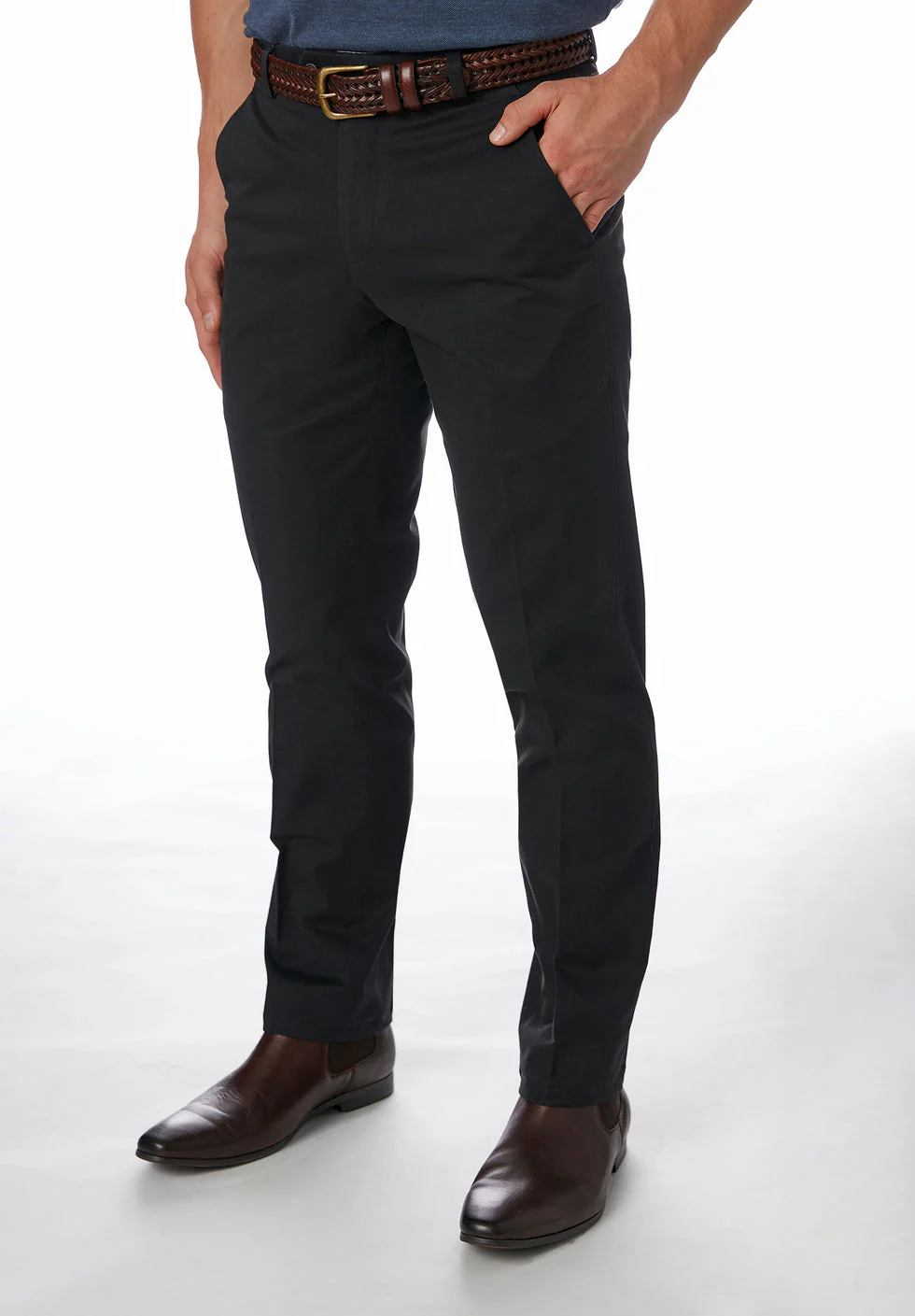 CITY CLUB NAVIGATOR FLP010 CHINO [Tall Fit] - Black