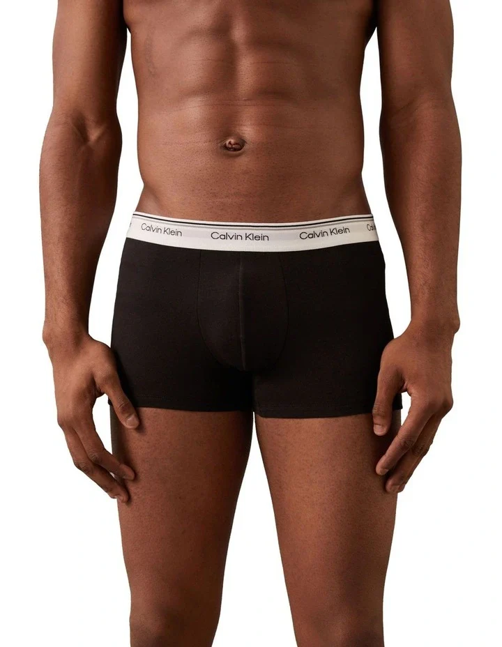 CK BALANCE COTTON STRETCH 3 PACK LOW RISE TRUNK - Black 001 - Image 2