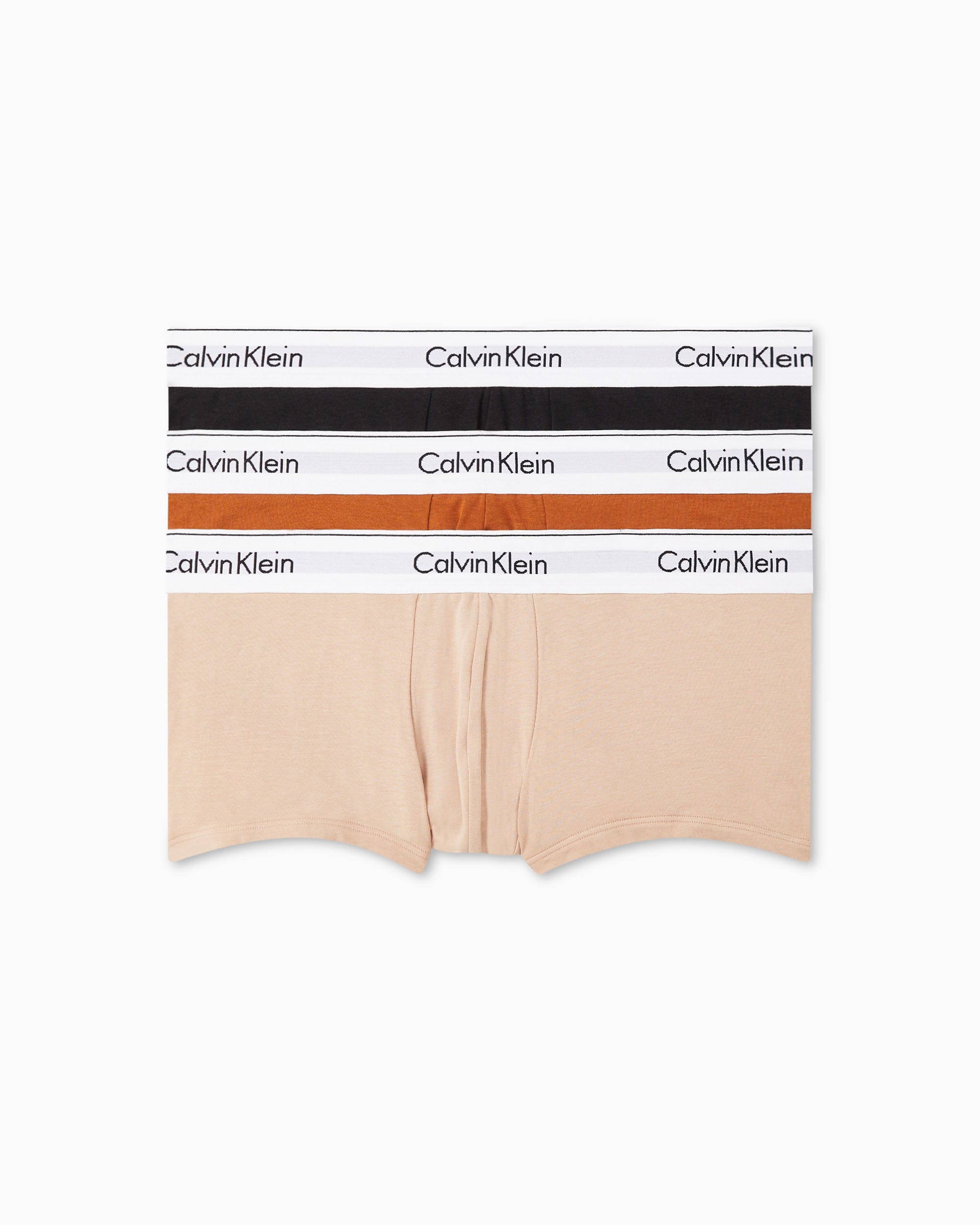 Calvin Klein NB3343 MODERN COTTON STRETCH 3 PACK NATURALS LOW RISE TRUNK