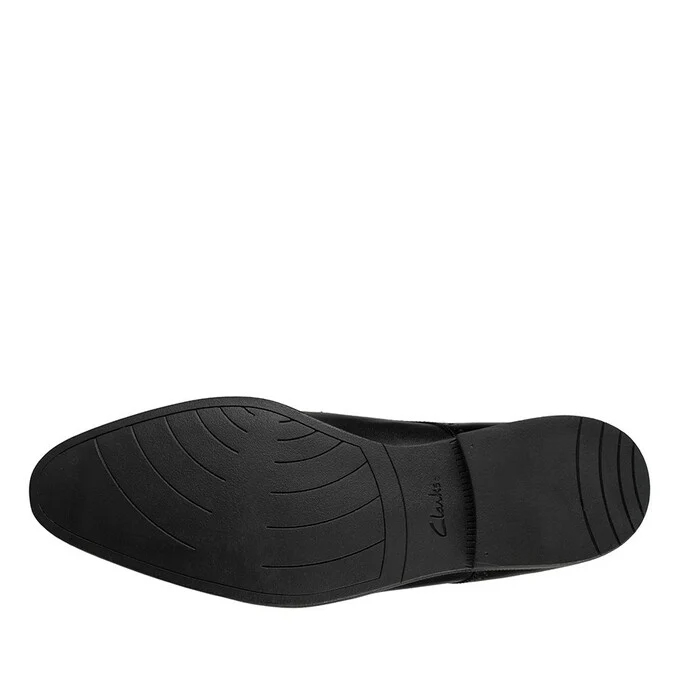 Clarks Bampton Park Leather Shoe - Black - Image 7