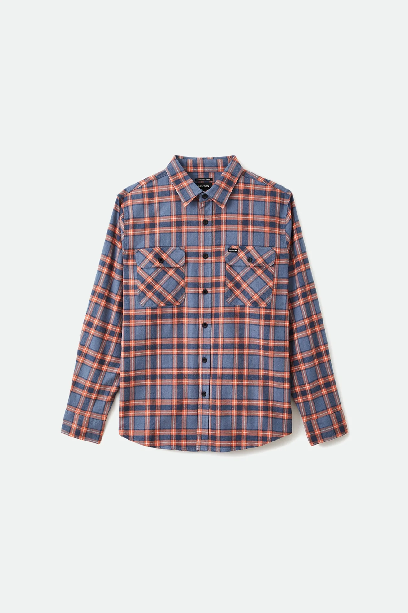 BRIXTON BOWERY STRETCH X L/S FLANNEL SHIRT - Slate Blue - Image 3