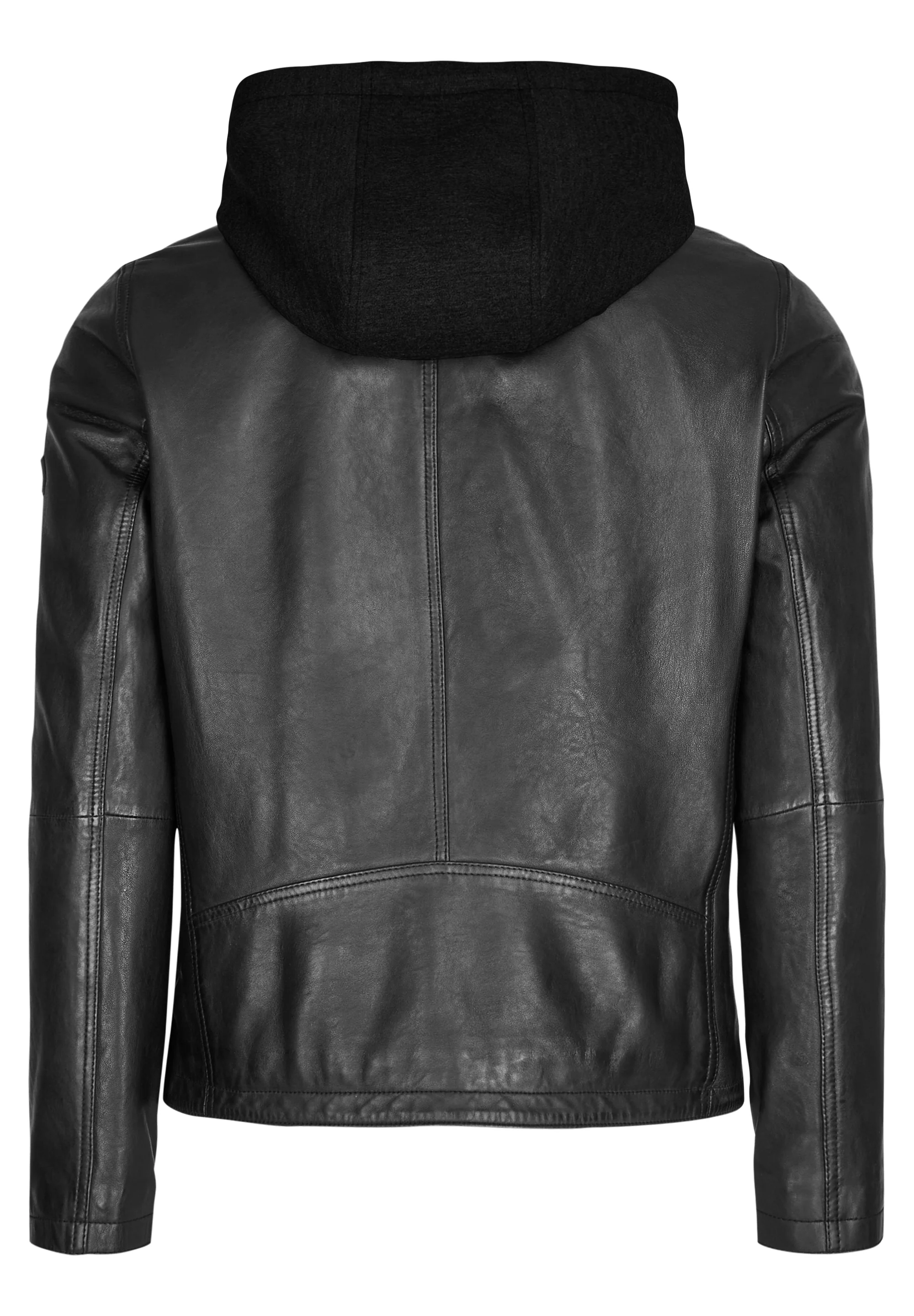Daniel Hechter 871-01 Leather Zip Hooded Jacket - Chocolate - Image 2