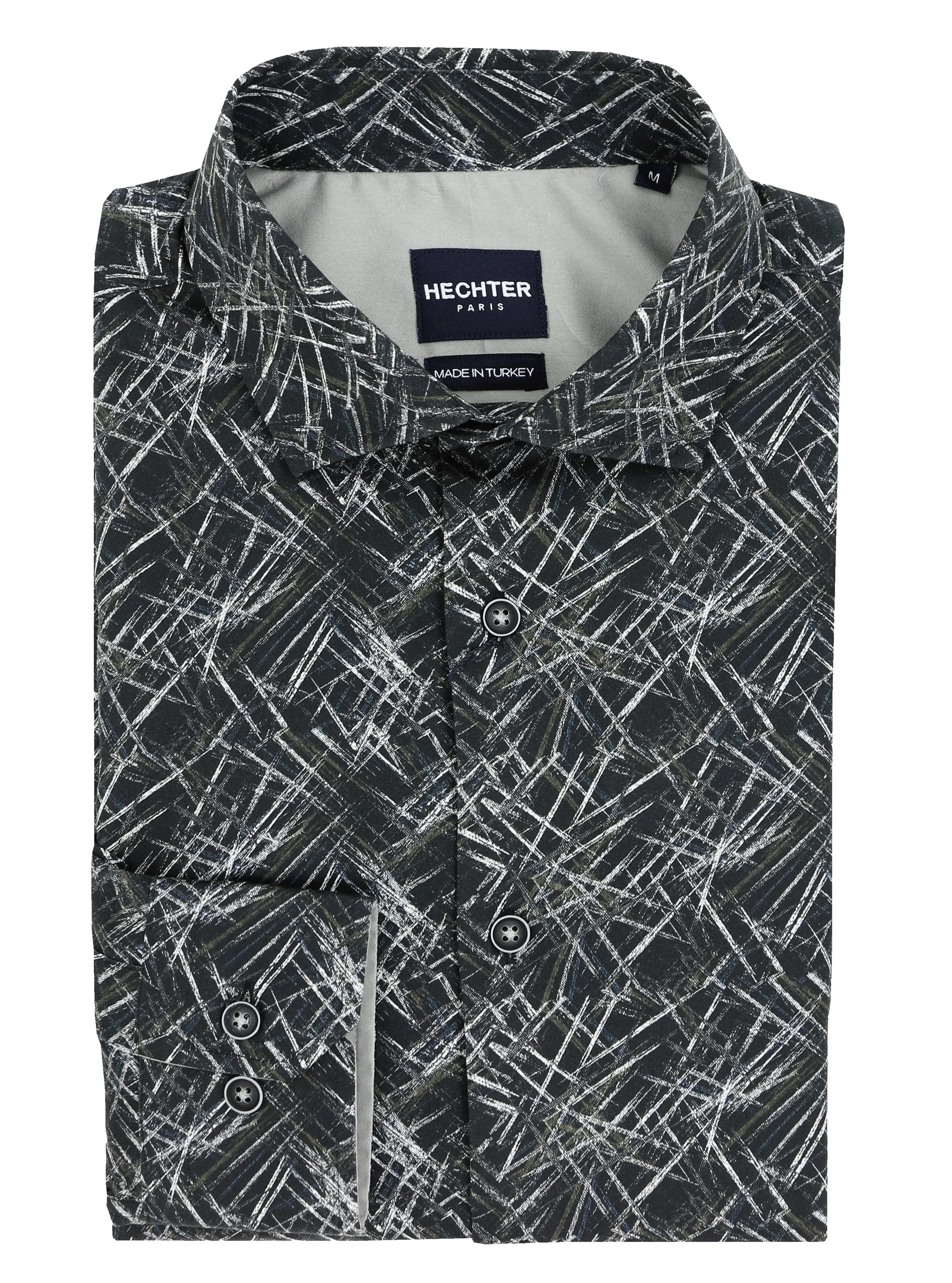 DANIEL HECHTER Vogue W24TK1V Printed L/S Shirt - Black