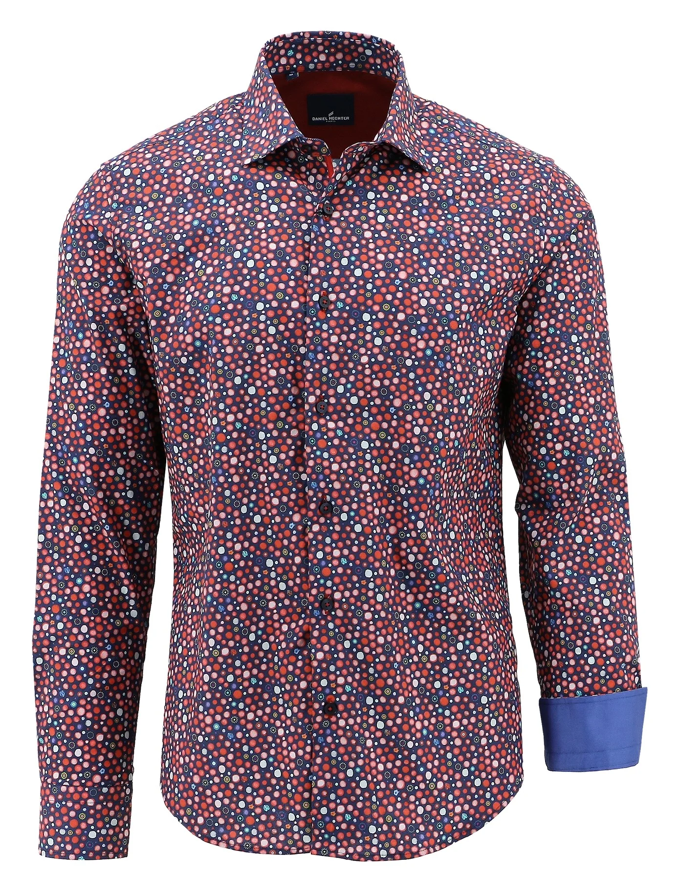 DANIEL HECHTER W23DCT4-48 Vogue Red Navy Print Shirt