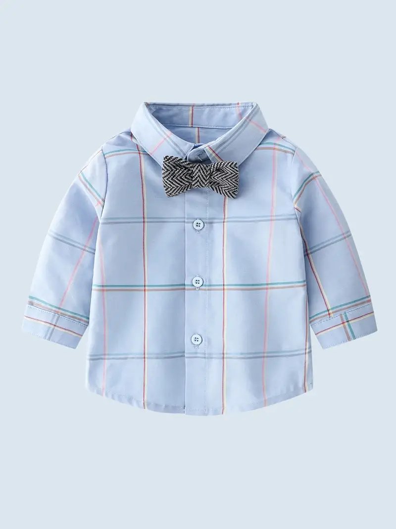 E-MALE 5 Piece Boys Clothing Set - Grey Herringbone/Blue Check - Image 3