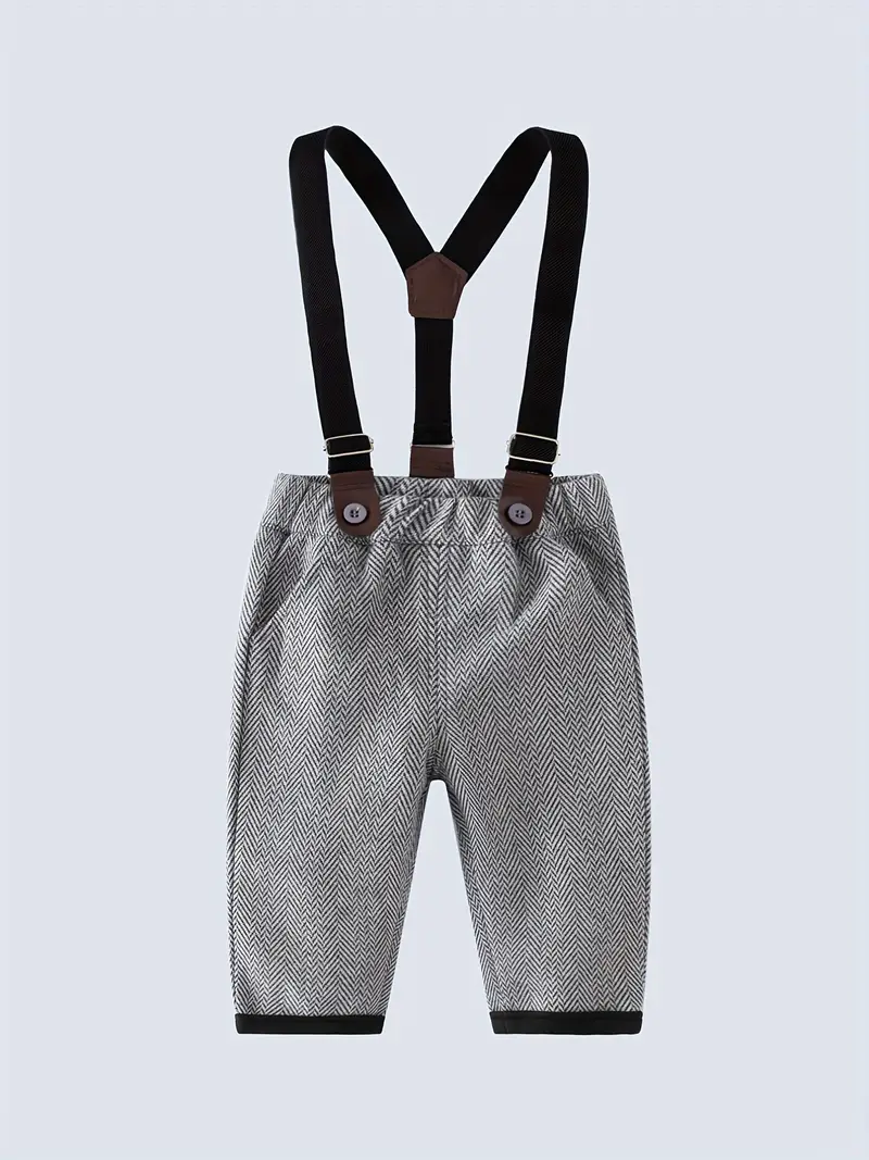 E-MALE 5 Piece Boys Clothing Set - Grey Herringbone/Blue Check - Image 4