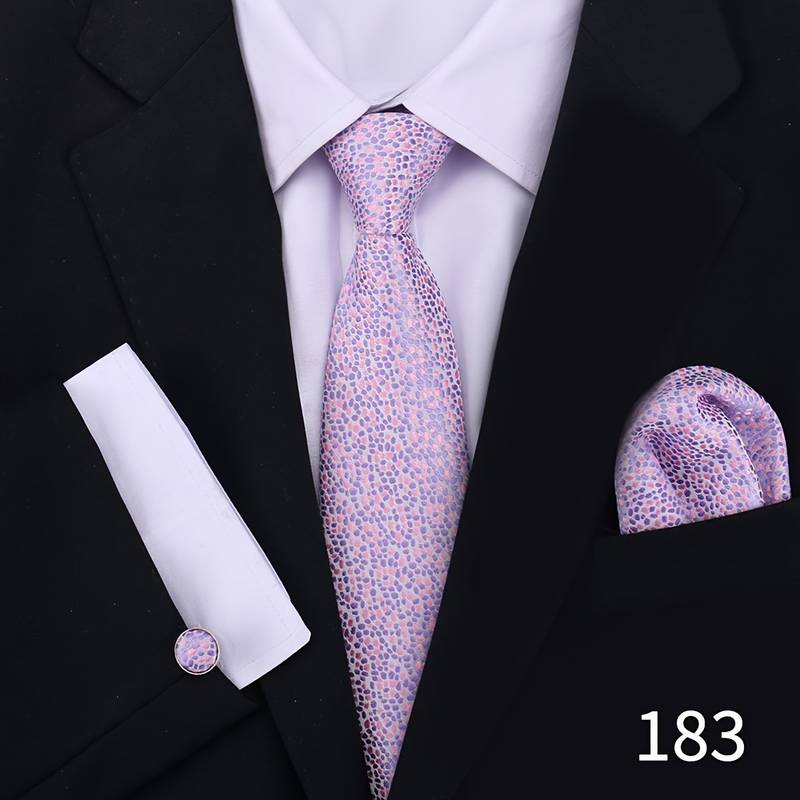 E-MALE Three Piece Tie, Hank + Cufflink Set - Image 10