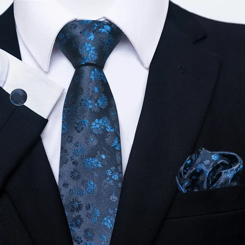 E-MALE Three Piece Tie, Hank + Cufflink Set - Image 6