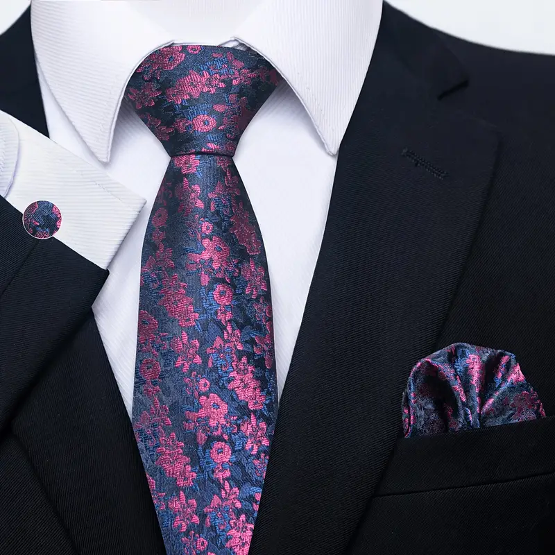 E-MALE Three Piece Tie, Hank + Cufflink Set - Image 9