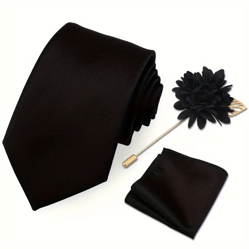 E-MALE Three Piece Tie, Hank + Flower Set - Image 2