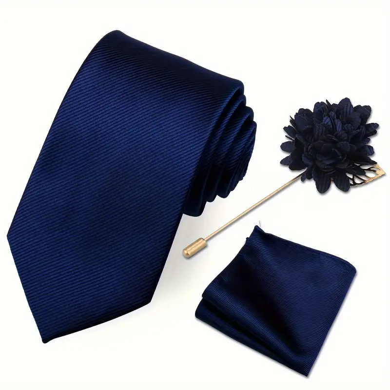 E-MALE Three Piece Tie, Hank + Flower Set - Image 3