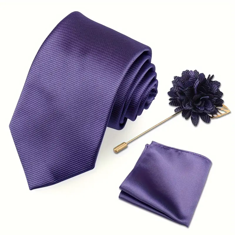 E-MALE Three Piece Tie, Hank + Flower Set - Image 4