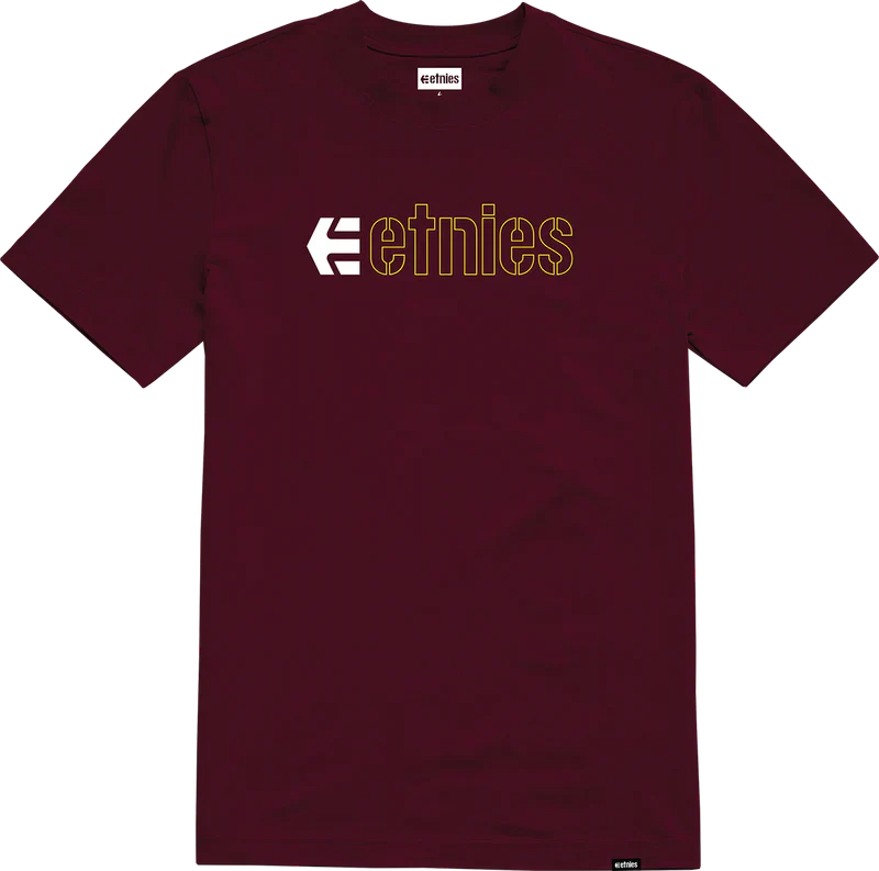 etnies ECORP KIDS TEE - Burgundy/White