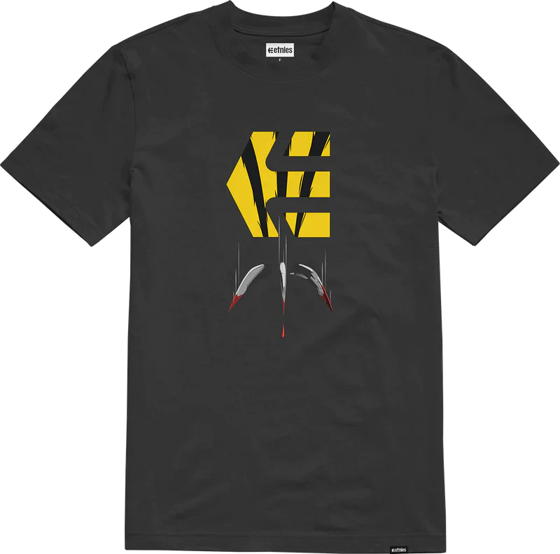 etnies WOLVERINE CLAW TEE - Black/Gold