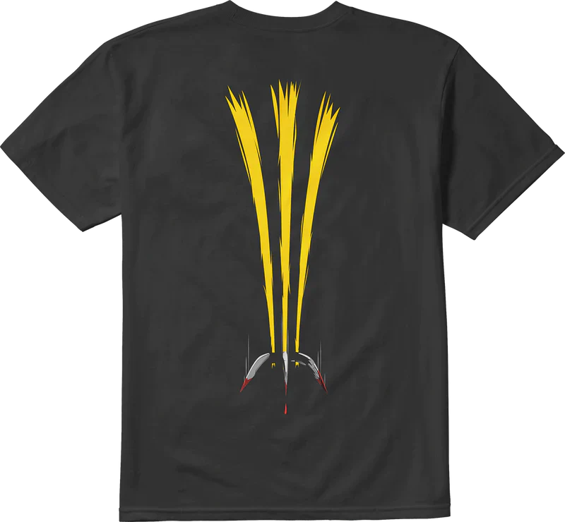 etnies WOLVERINE CLAW TEE - Black/Gold - Image 2