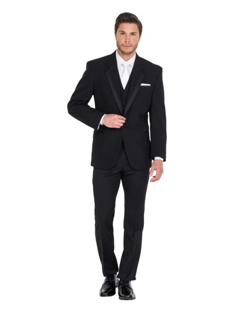 FERRARI FORMALWEAR MANHATTAN BLACK DINNER HIRE SUIT