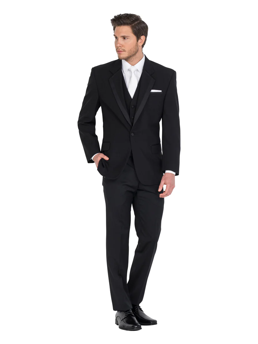 FERRARI FORMALWEAR MANHATTAN BLACK DINNER HIRE SUIT - Image 2