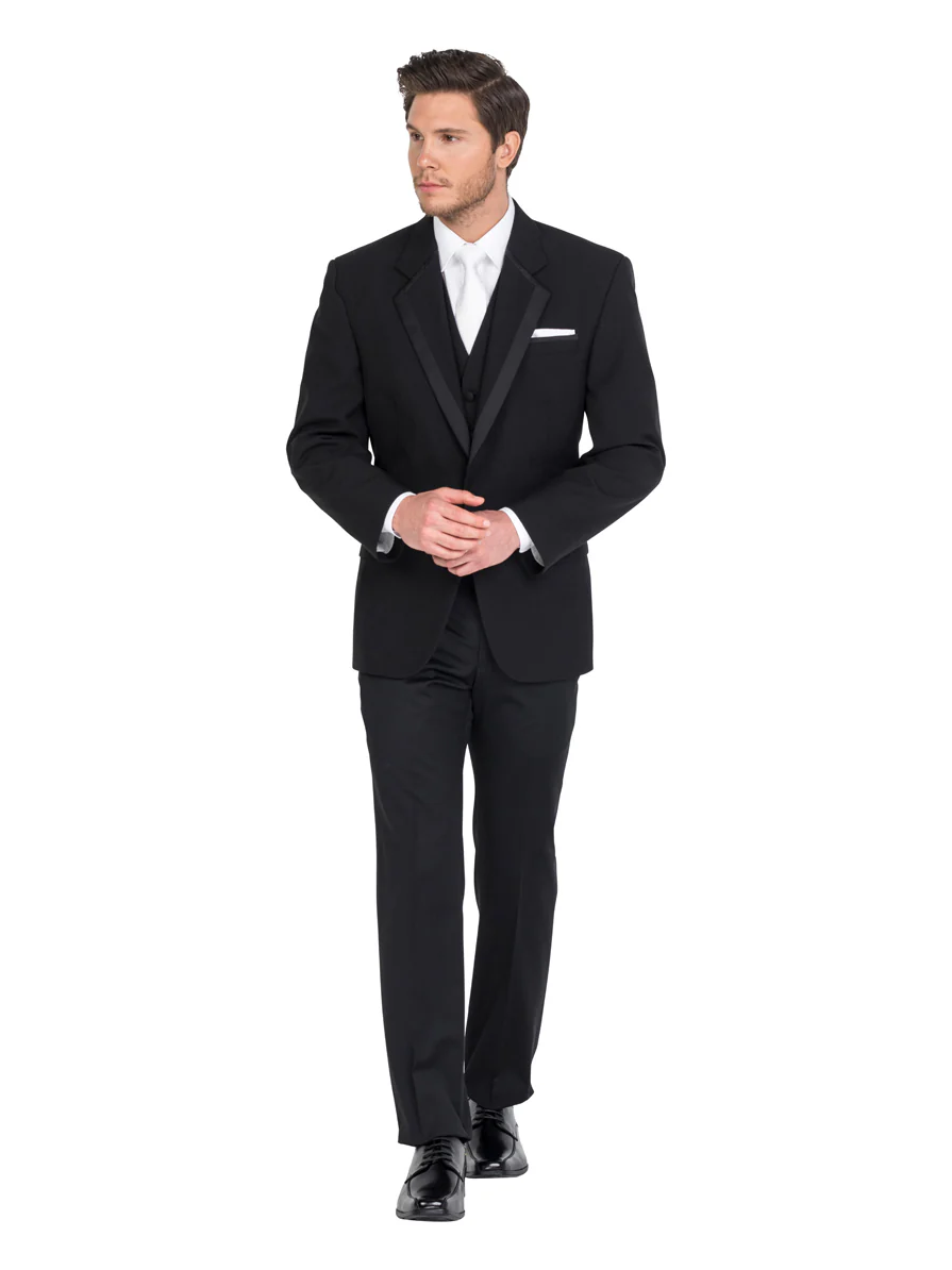FERRARI FORMALWEAR MANHATTAN BLACK DINNER HIRE SUIT - Image 3