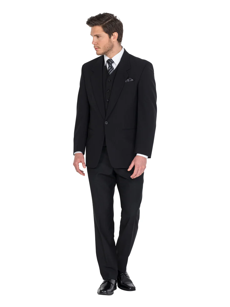 FERRARI FORMALWEAR PRINCE BLACK LOUNGE HIRE SUIT - Image 2