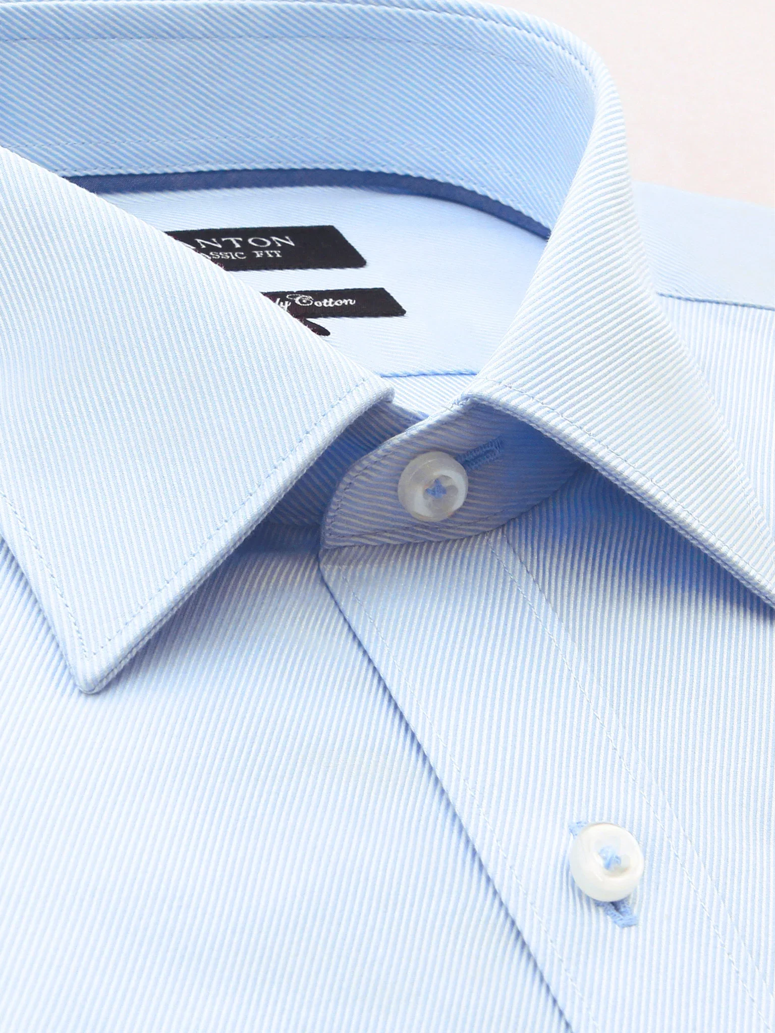GANTON WINDSOR LUXURY TWILL SHIRT - Sky - Image 2