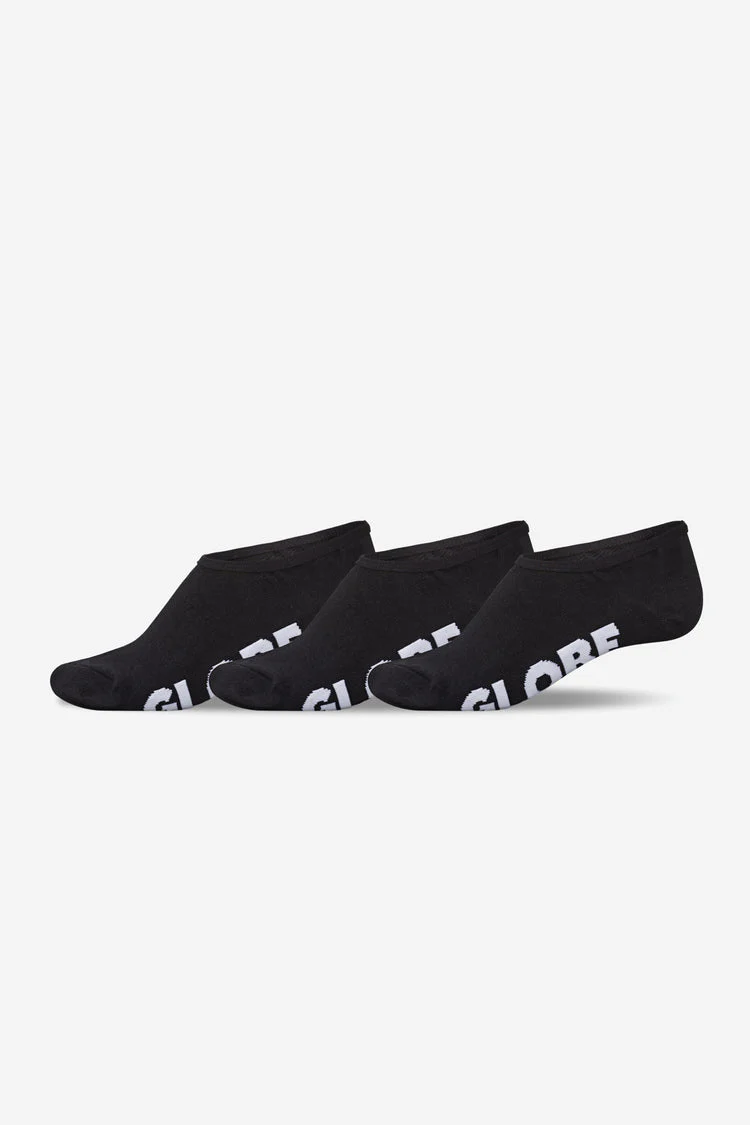 GLOBE Low Impact Invisible Sock 3 PK - Black