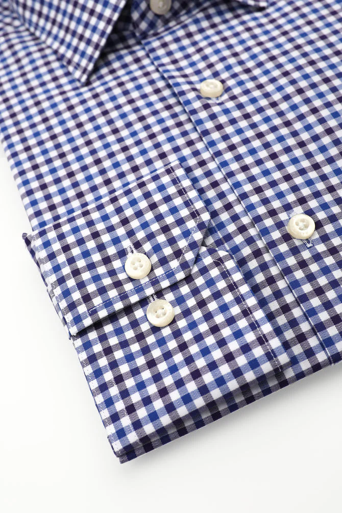 HARDY AMIES HA427SF SLIM FIT SHIRT - Plum - Image 2