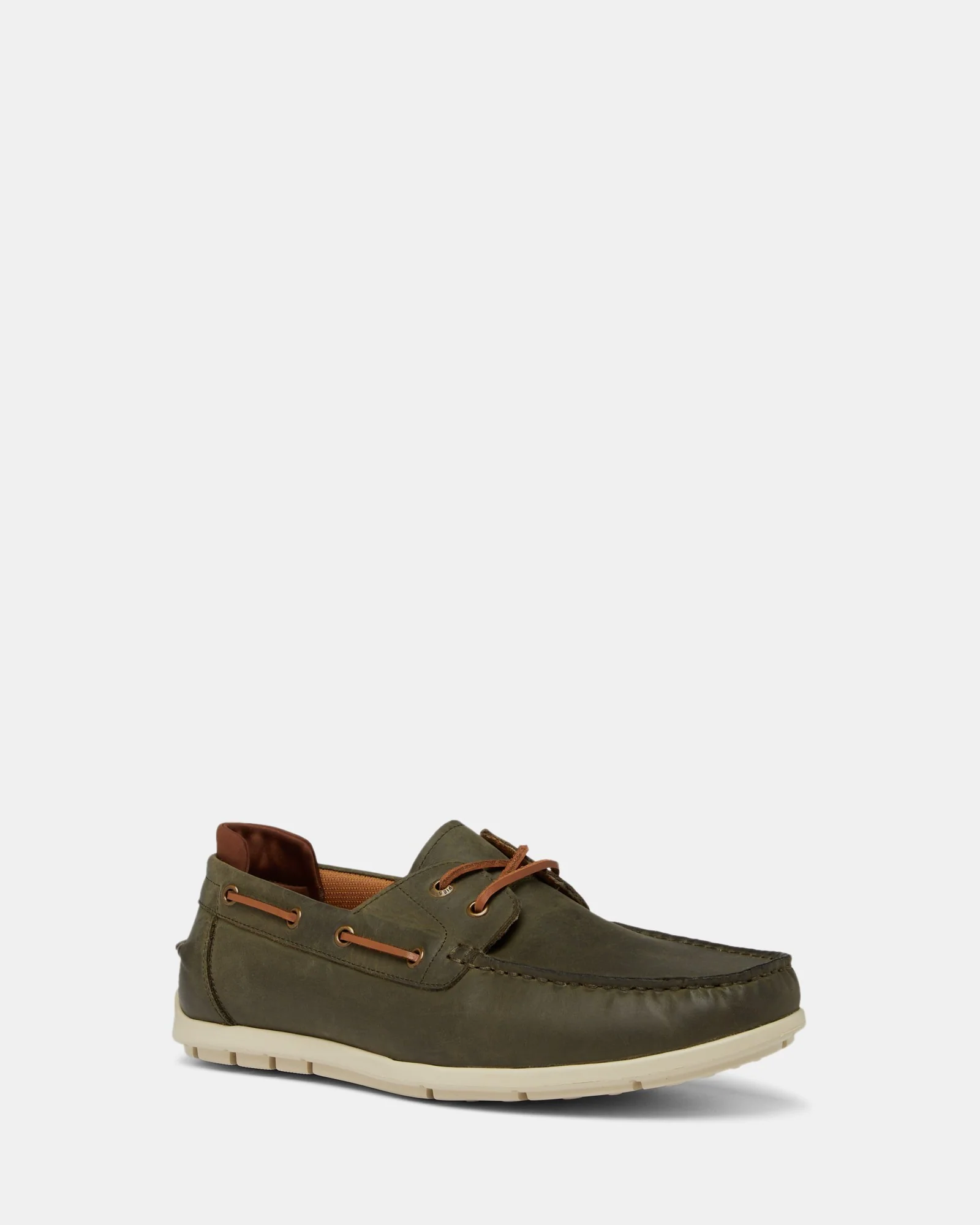 Hush Puppies FLOOD Boat Shoe - Olive Wild - Image 2