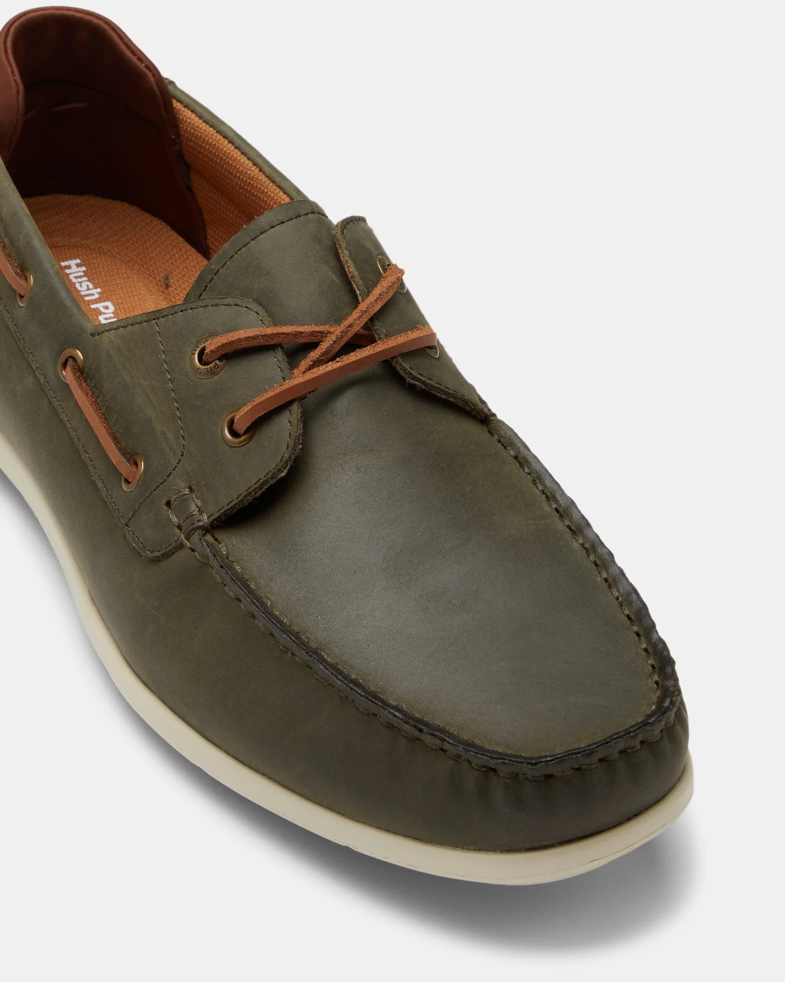 Hush Puppies FLOOD Boat Shoe - Olive Wild - Image 4