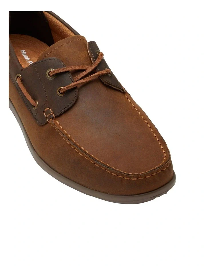 Hush Puppies FLOOD Boat Shoe - Tan Wild/Brown Wild - Image 2