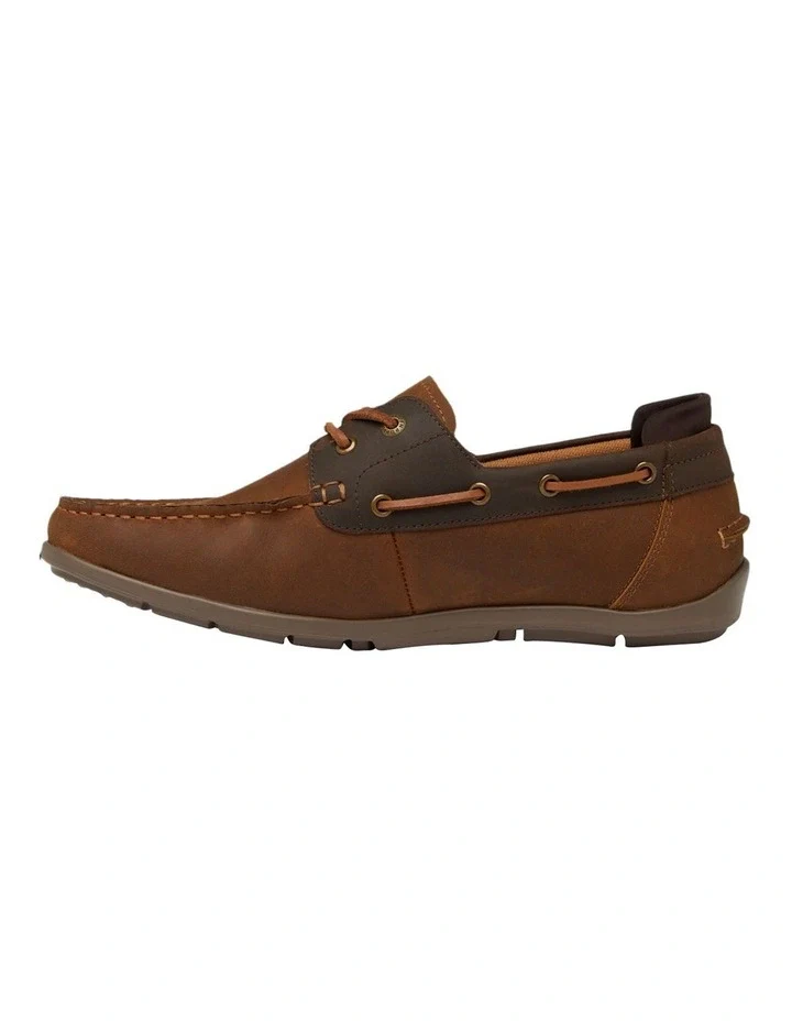 Hush Puppies FLOOD Boat Shoe - Tan Wild/Brown Wild - Image 3