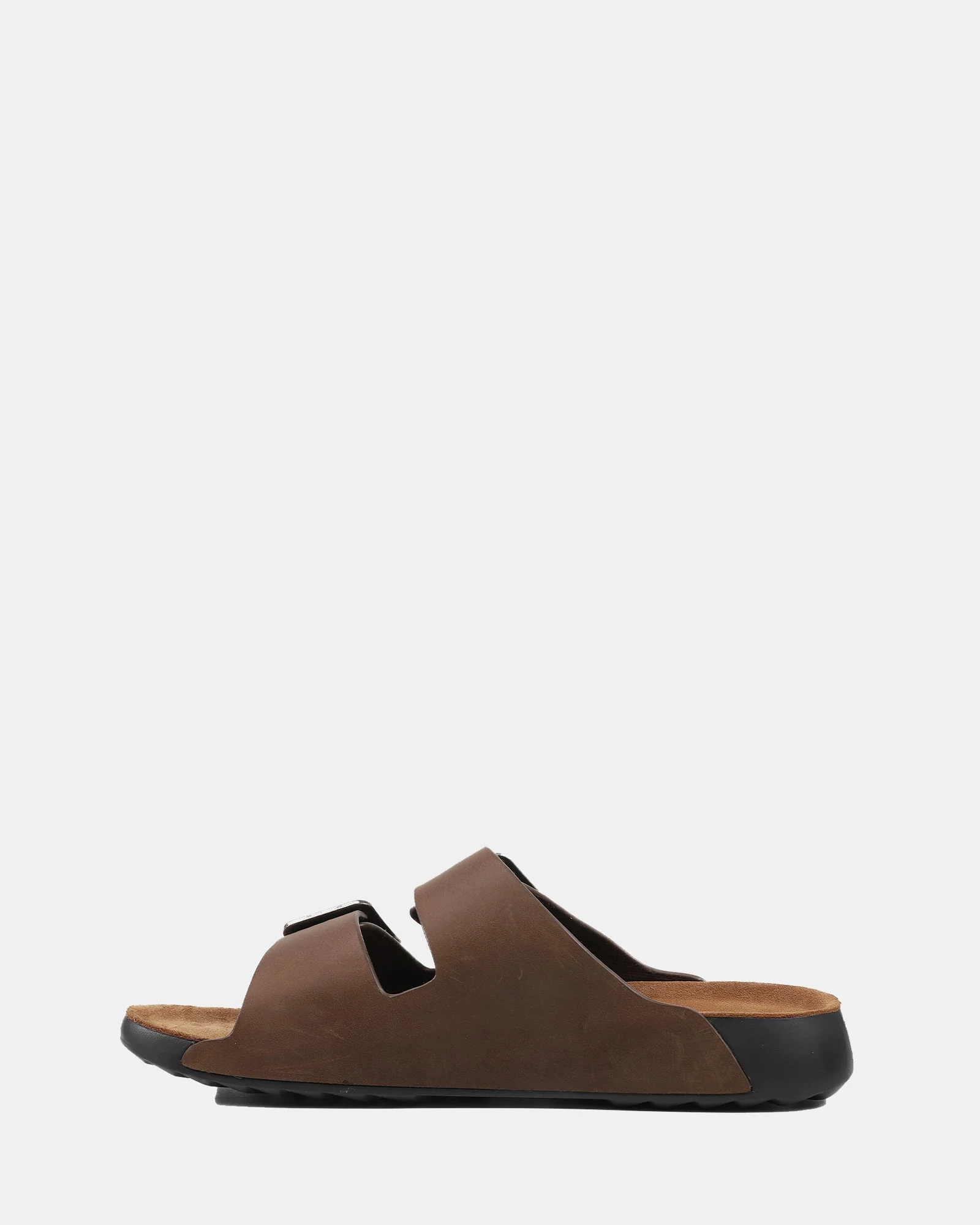 Hush Puppies Hoges Leather Slide - Brown/Natural - Image 5