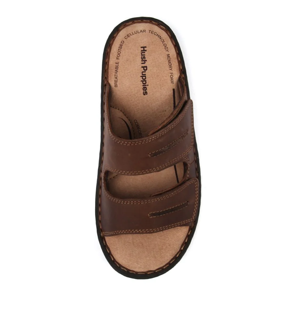 HUSH PUPPIES Slider Brown Leather - Image 5