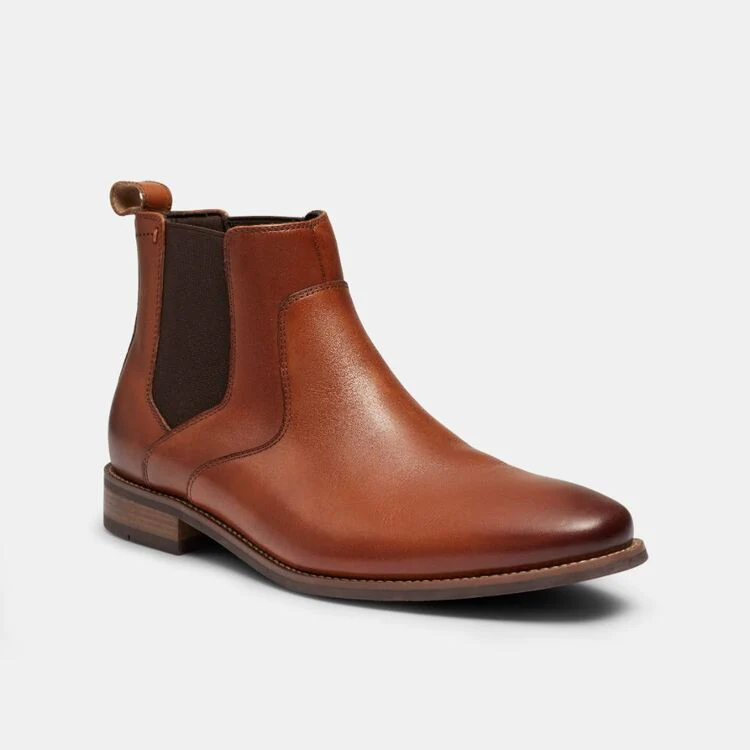 Hush Puppies Wilson Ankle Boot - Tan Burnish - Image 2