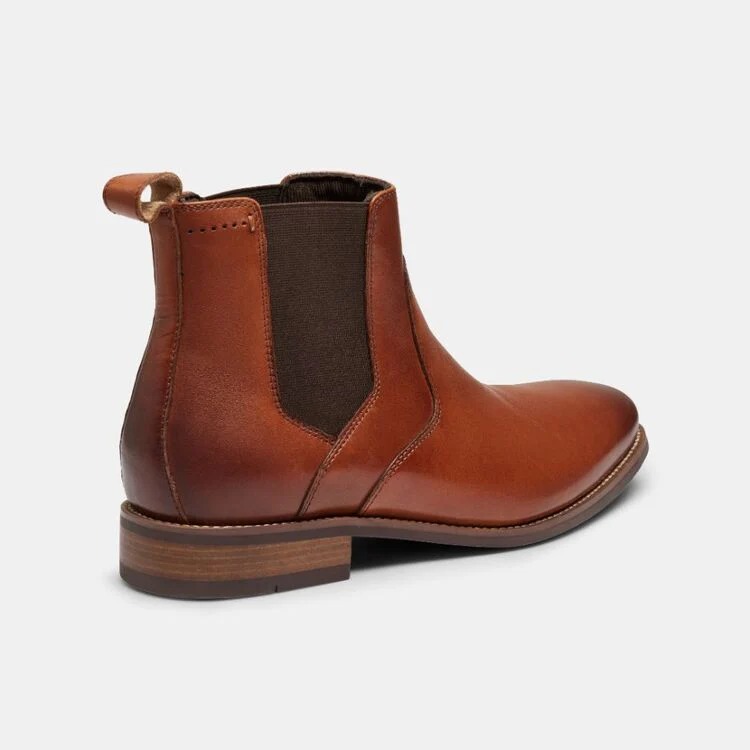 Hush Puppies Wilson Ankle Boot - Tan Burnish - Image 4