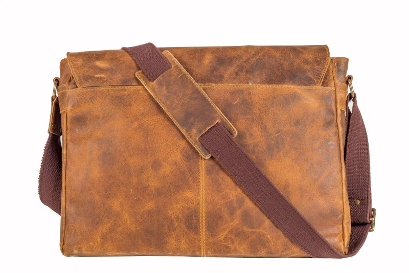 INDEPAL The Soldier 15" Leather Messenger Bag - Image 5