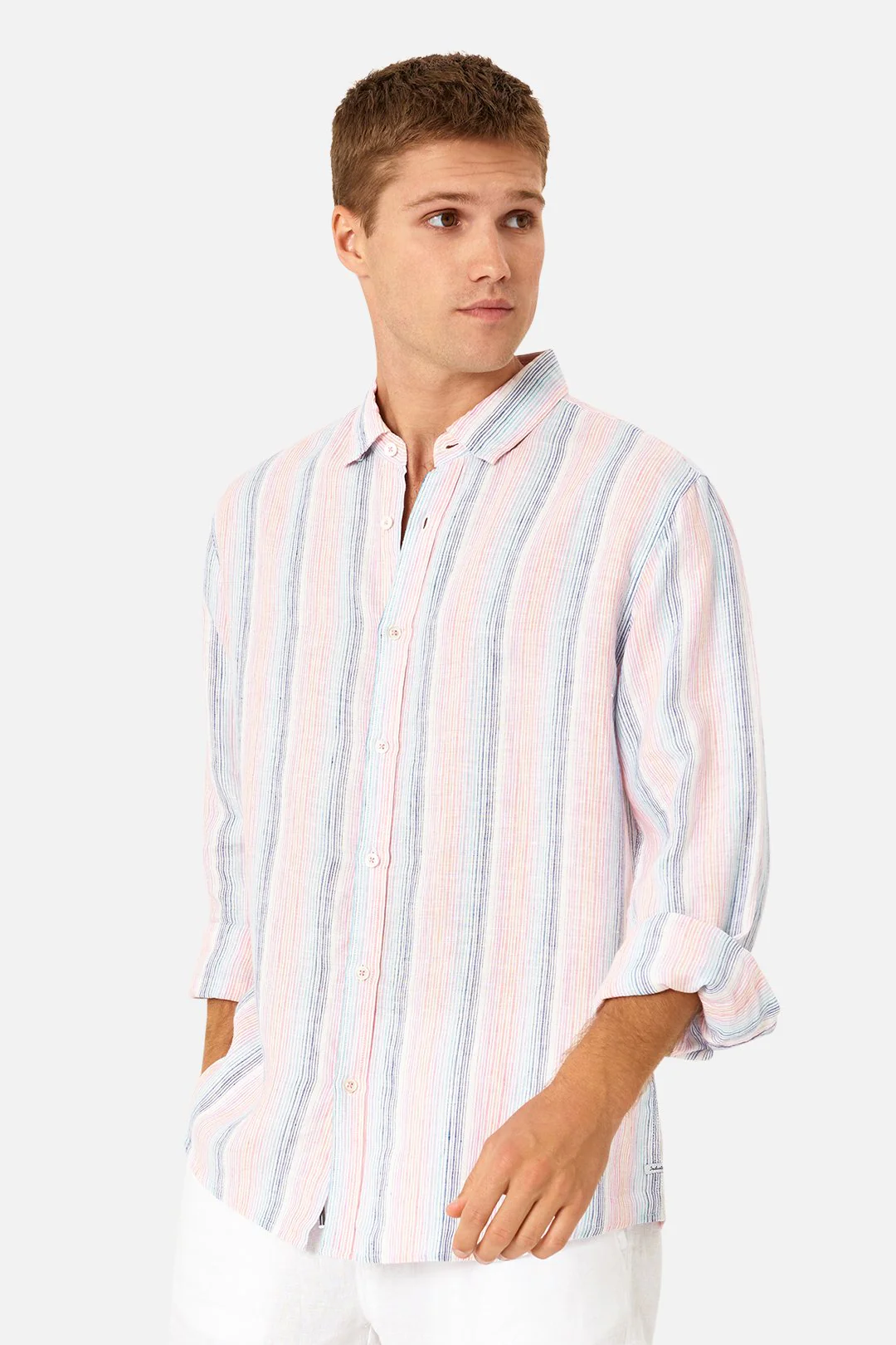 Industrie THE BARLETTA Linen Long Sleeve Shirt - Image 3