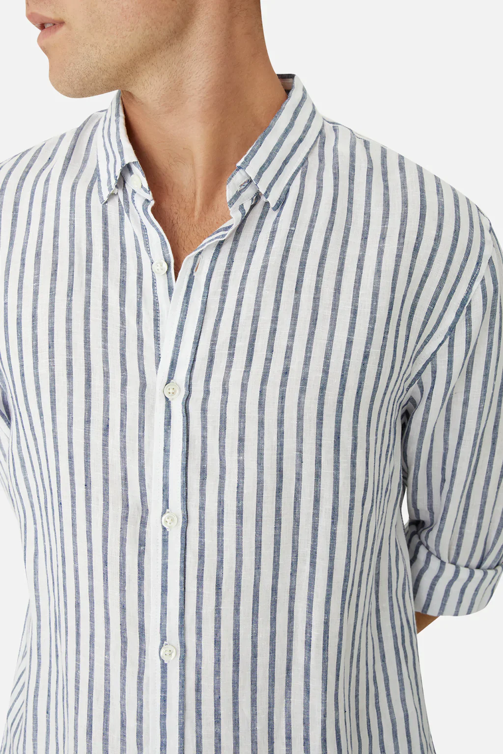INDUSTRIE THE FELIZ SHIRT - White Navy - Image 4