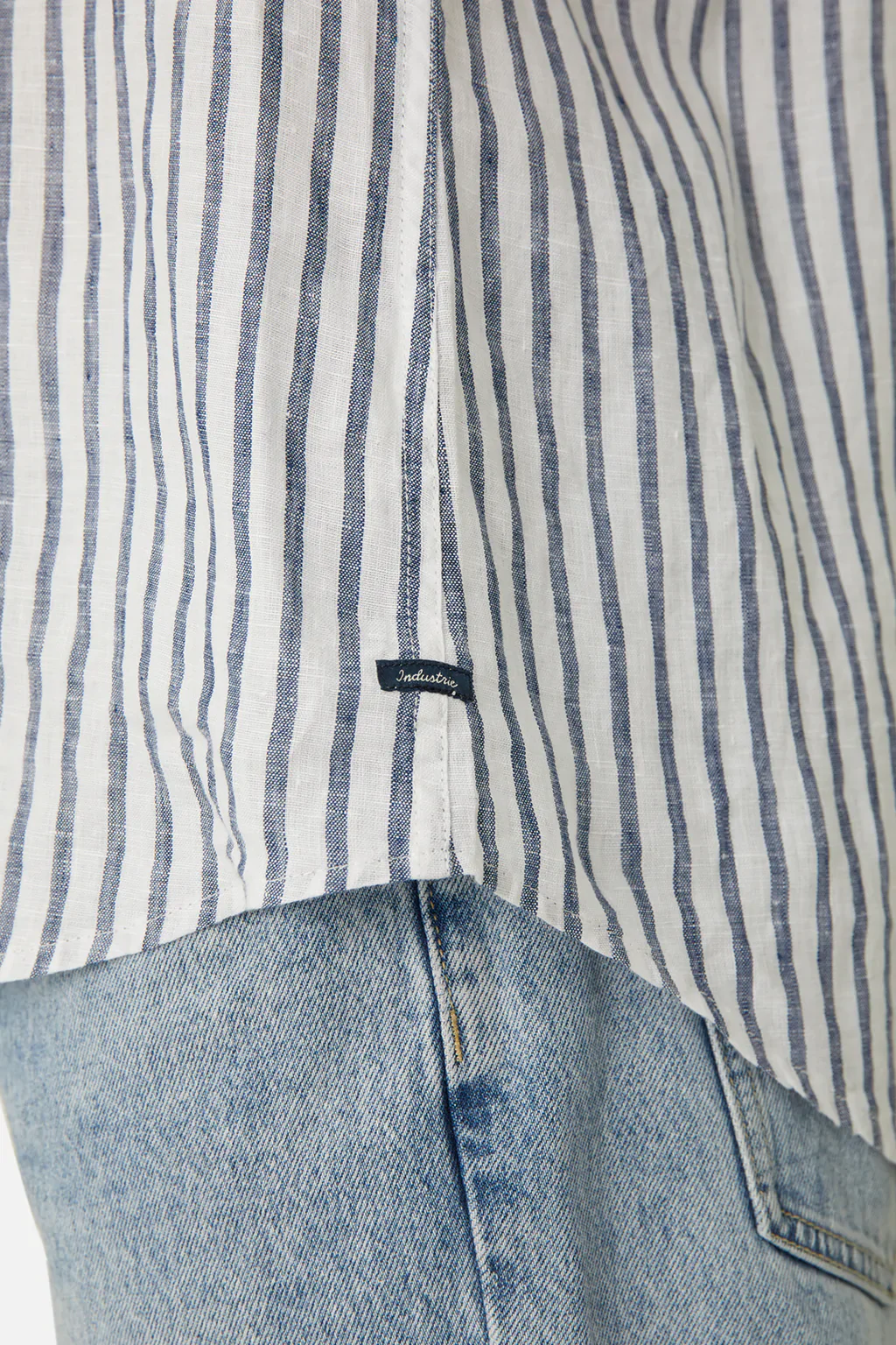INDUSTRIE THE FELIZ SHIRT - White Navy - Image 5
