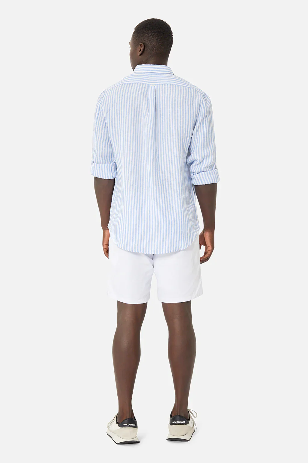 INDUSTRIE The Orwell Linen L/s Shirt - Sky/White - Image 3