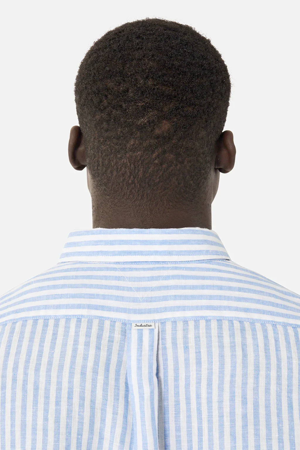 INDUSTRIE The Orwell Linen L/s Shirt - Sky/White - Image 4