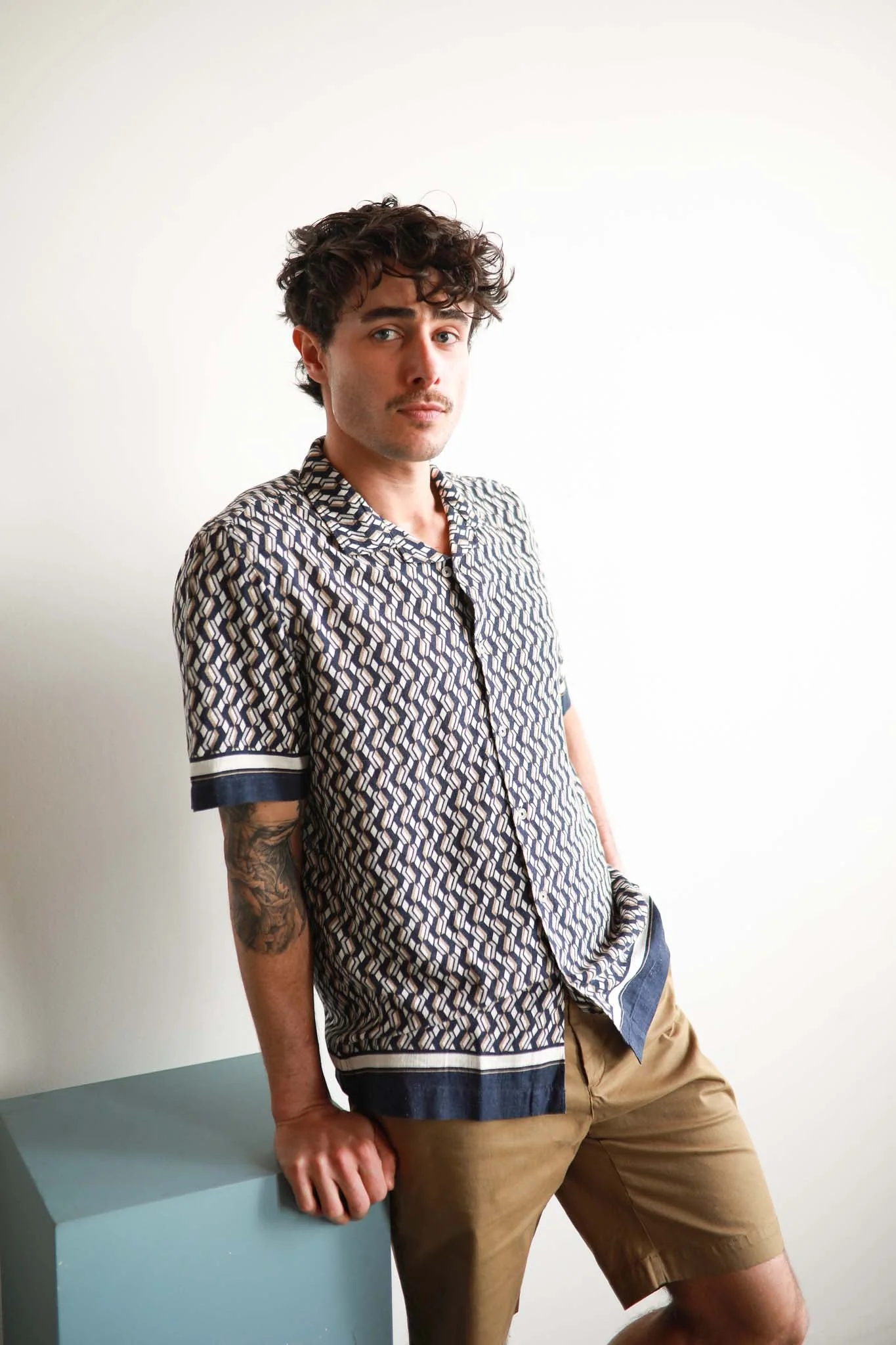 James Harper JHS624 Border Cuban Collar S/S Shirt