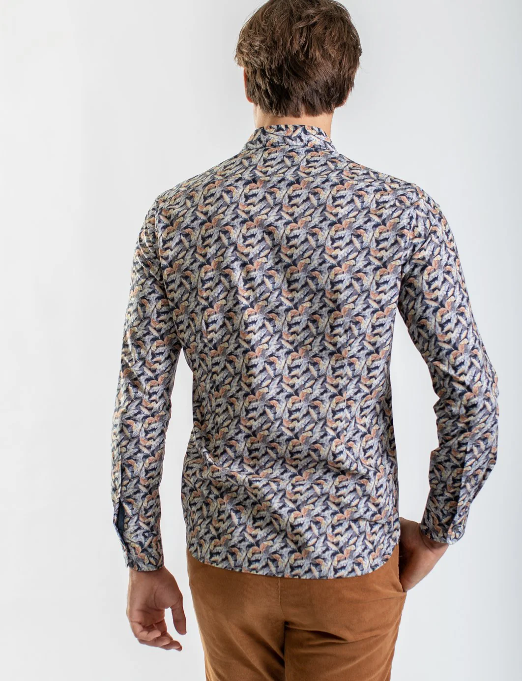 James Harper JHS367 FALLING LEAVES PRINT SHIRT - Image 3