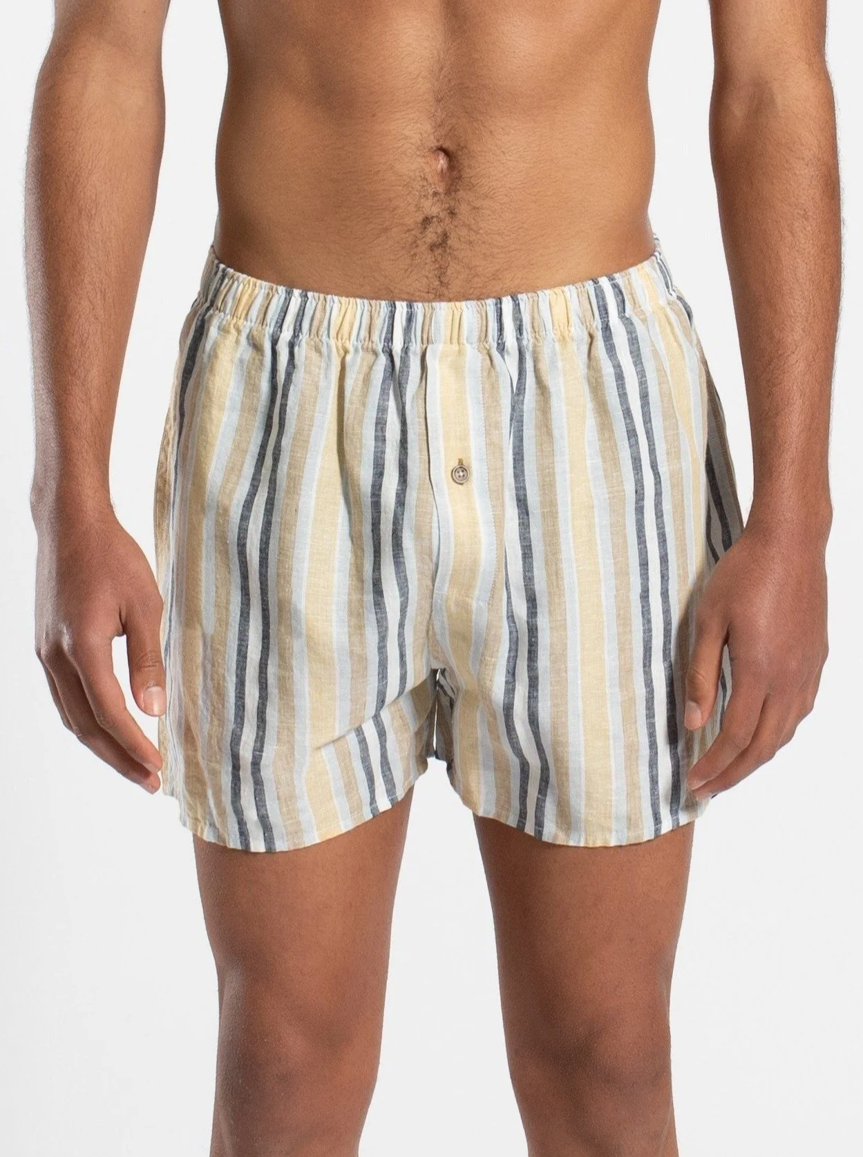 JAMES HARPER JHBX53 DOUBLE STRIPE LINEN SLEEP SHORTS - Multi - Image 3