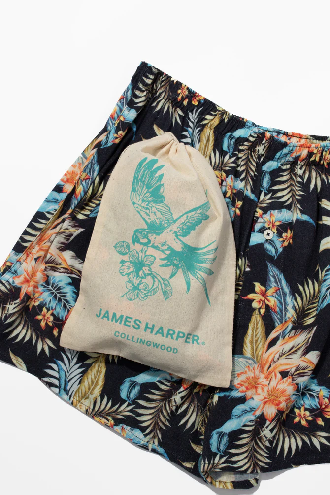 JAMES HARPER JHBX68 Boxer Short - Aloha Navy - Image 3