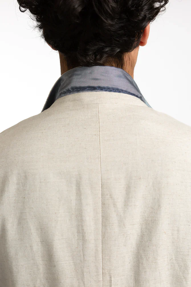 James Harper JHJ68 PATCH POCKET JACKET - Natural Linen - Image 6