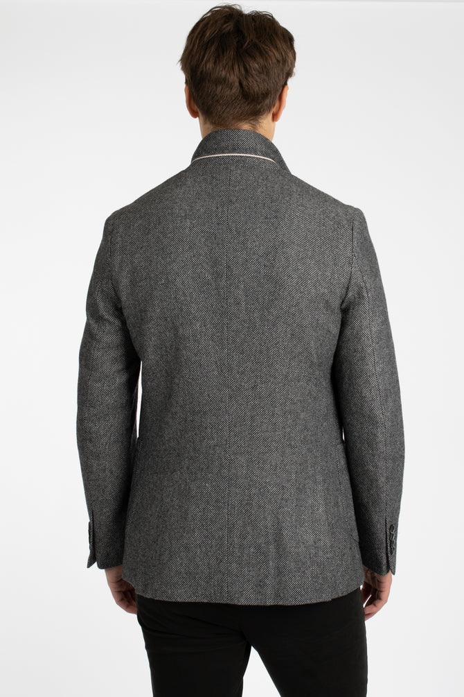 JAMES HARPER JHJ82 WOOL BLEND BLAZER - Charcoal - Image 5