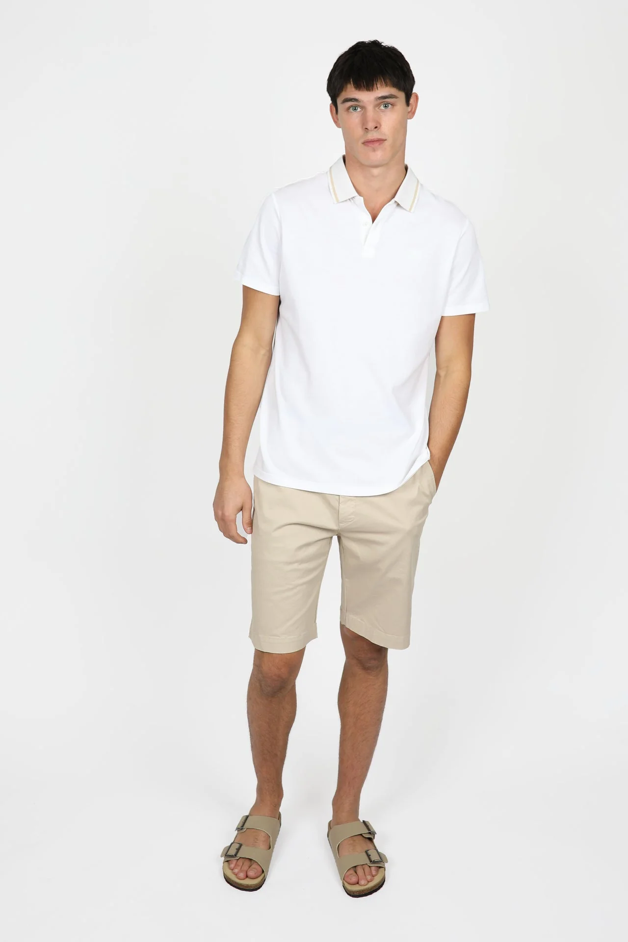 JAMES HARPER JHK62 Pique Polo - White