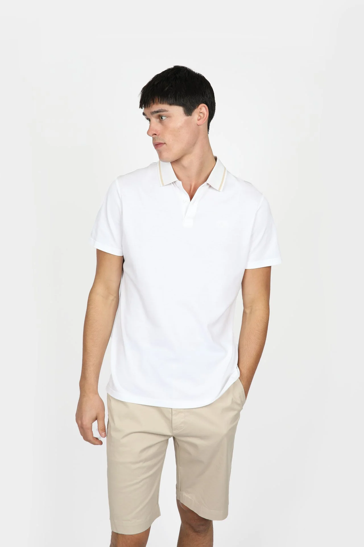 JAMES HARPER JHK62 Pique Polo - White - Image 2