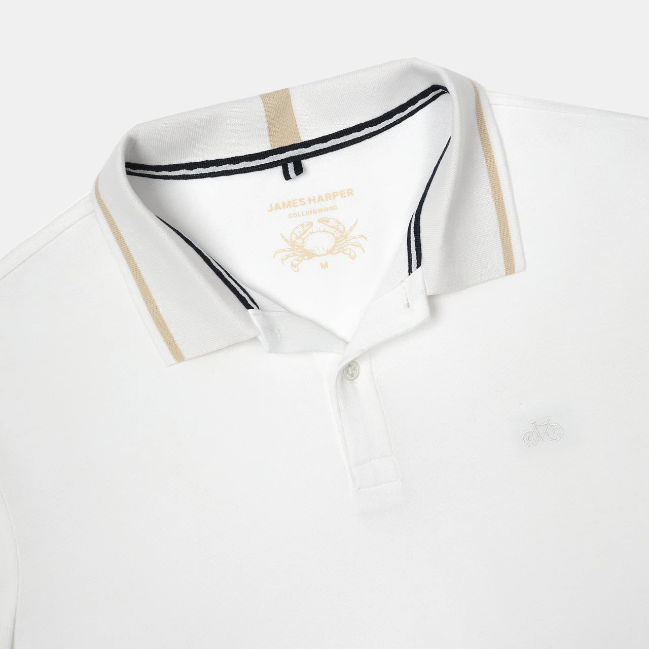 JAMES HARPER JHK62 Pique Polo - White - Image 5
